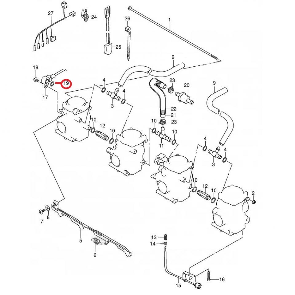 Joint de carburateur origine pour moto Suzuki 600 Bandit 13575-40F00 Neuf