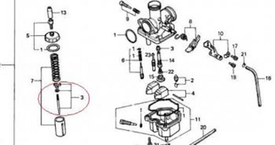 Pièce de carburateur Générique pour Moto Honda 125 XL Après 1980 16012-437-721 Neuf en destockage