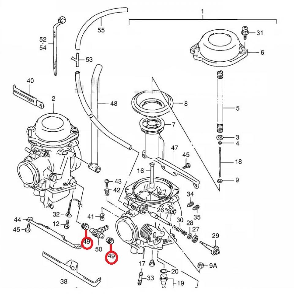 Manchon caoutchouc raccord carburateur origine pour Suzuki 800 DR 13673-44B00