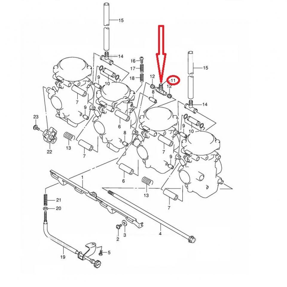 T Raccord de carburateur origine pour moto Suzuki 1200 Bandit 13685-32F00 Neuf