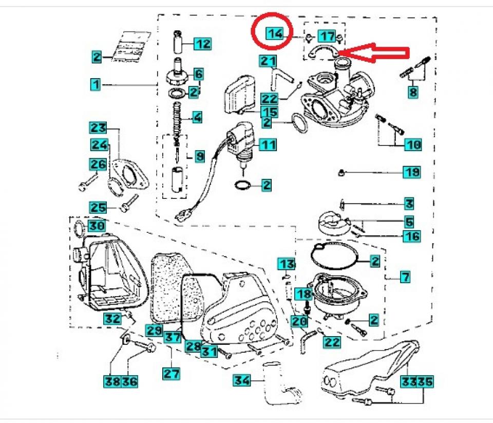 Bride starter automatique pour scooter Peugeot 50 Buxy 1994 à 1997 752415 Neuf