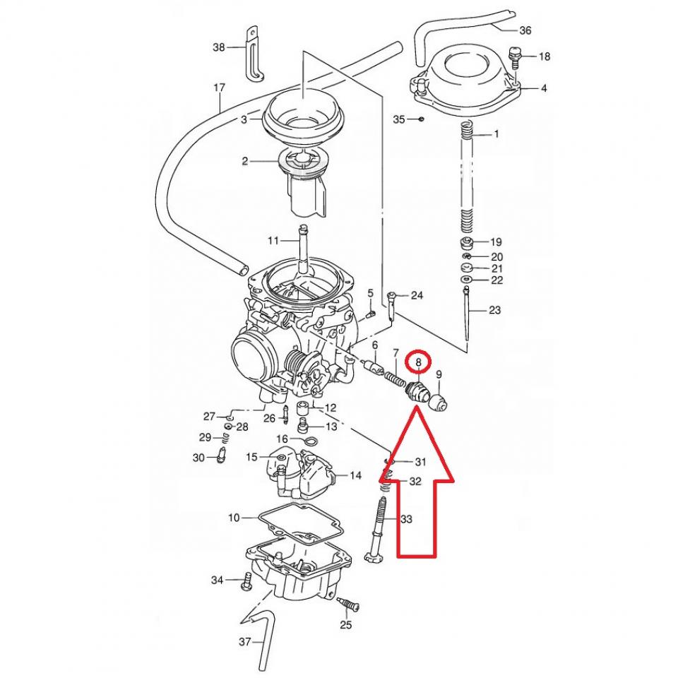 Couvercle de boisseau starter origine pour moto Suzuki 650 DR 13418-43410 Neuf