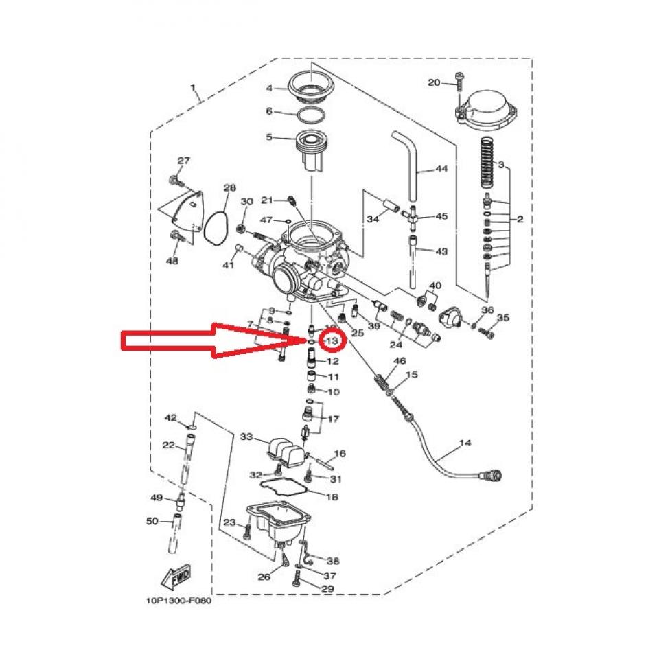 Joint torique de carburateur pour quad Yamaha 250 Timberwolf 583-14561 5x9x1.7mm