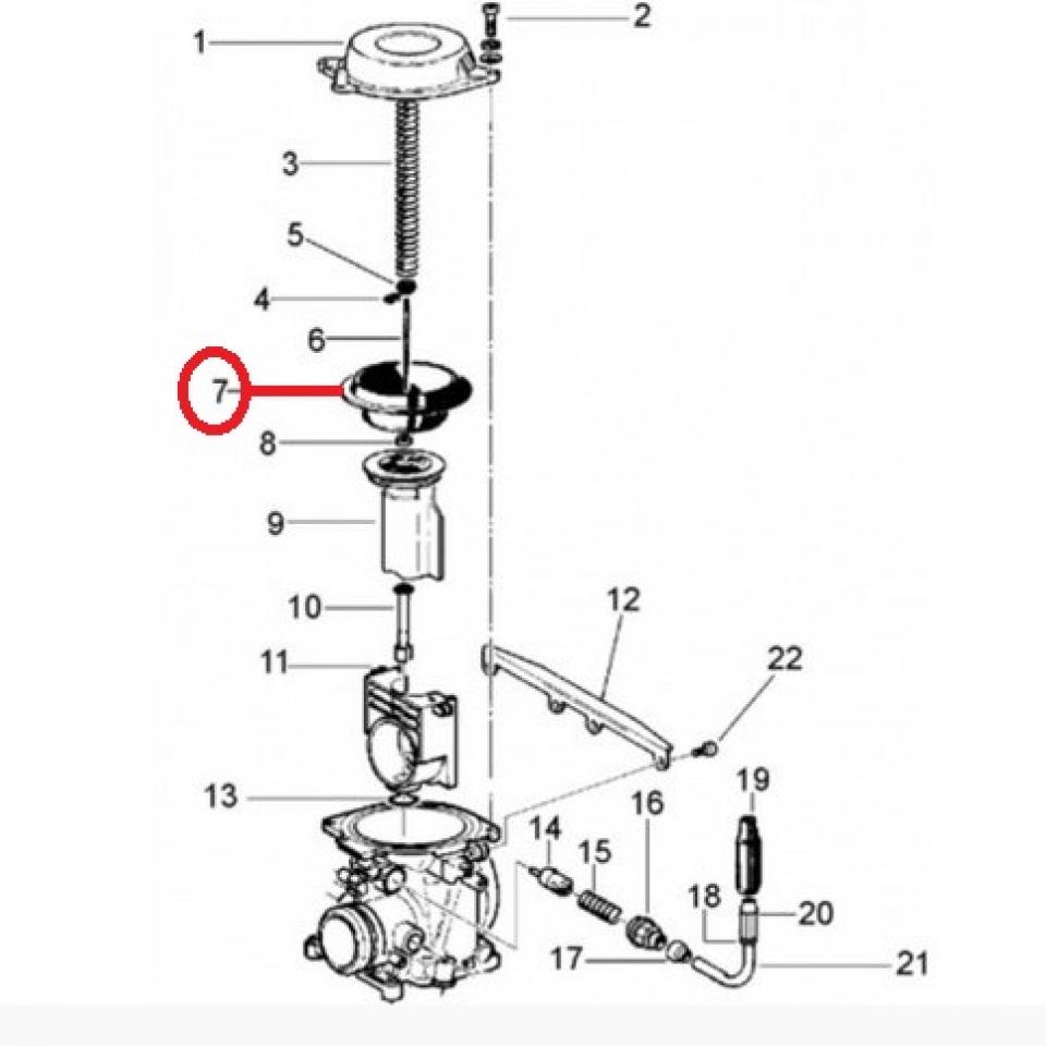 Membrane de carburateur origine pour moto Aprilia 650 Pegaso AP8122852 Neuf