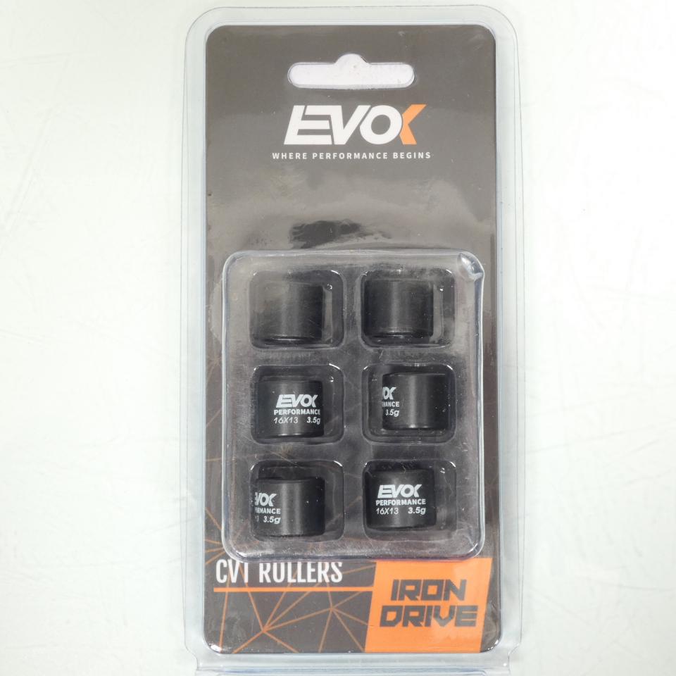 Galet rouleau de variateur EVOK pour scooter Peugeot 50 Kisbee 16x13 3.5Grs 100480019 Neuf