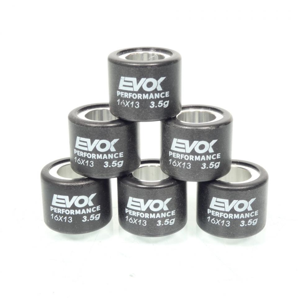 Galet rouleau de variateur EVOK pour scooter Peugeot 50 Kisbee 16x13 3.5Grs 100480019 Neuf