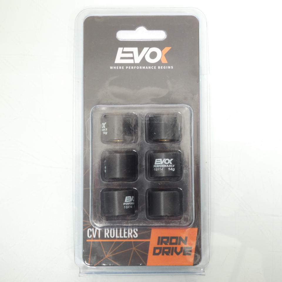 Galet rouleau de variateur EVOK pour scooter Peugeot 125 Tweet 2011 à 2020 18x14 14Grs / 100480049 Neuf