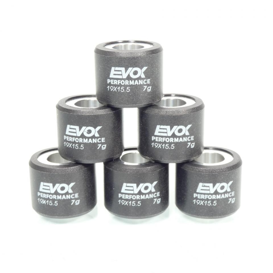 Galet rouleau de variateur EVOK pour scooter Piaggio 50 ZIP 2000 à 2004 19x15.5 7Grs / 100480064 Neuf