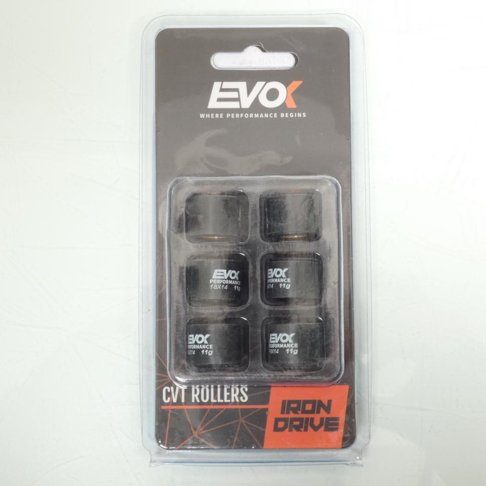 Galet rouleau de variateur EVOK pour scooter Peugeot 125 Tweet 2011 à 2020 18x14 11Grs 100480045 Neuf