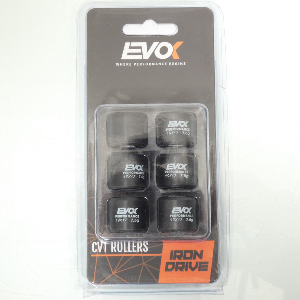 Galet rouleau de variateur EVOK pour scooter Piaggio 125 Beverly 2000 à 2017 19x17 7.5Grs / 100480072 Neuf