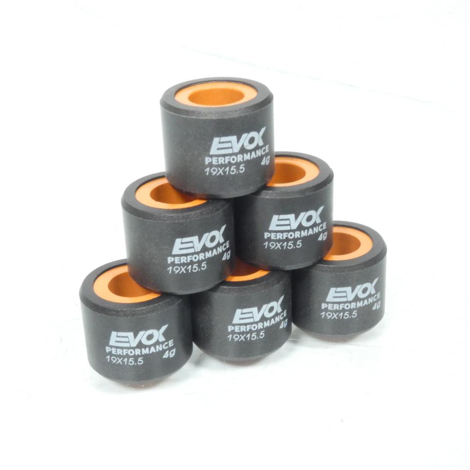 Galet rouleau de variateur EVOK pour scooter Piaggio 50 Vespa LX 2T 2005 à 2020 19x15.5 4Grs / 100480054 Neuf