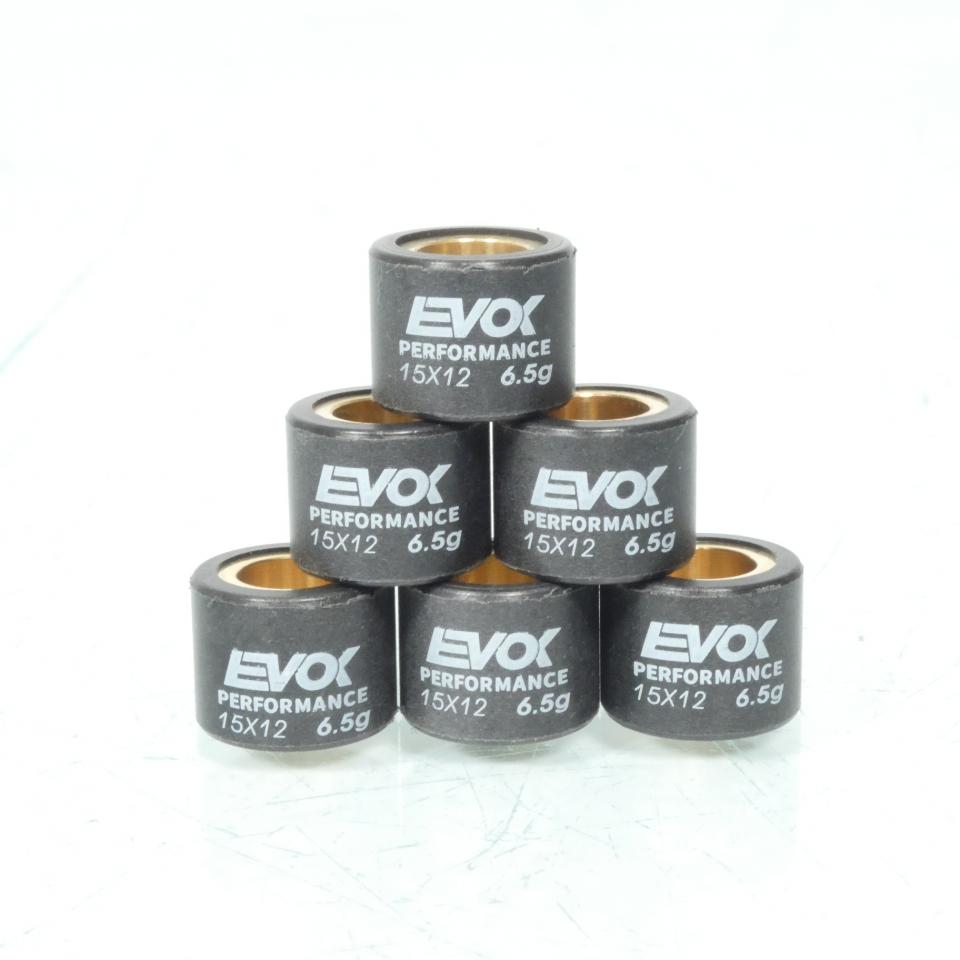 Galet rouleau de variateur EVOK pour scooter Aprilia 50 SR 1996 à 2004 15x12 6.5Grs / 100480011 Neuf