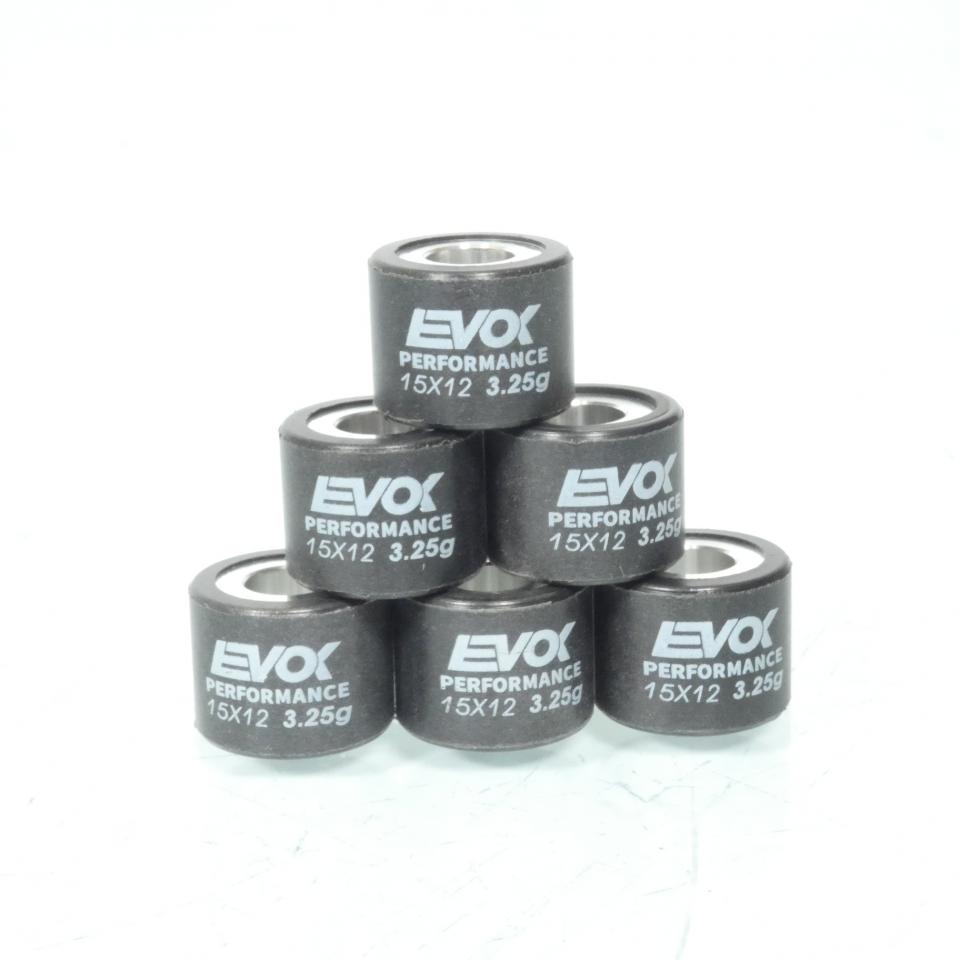 Galet rouleau de variateur EVOK pour scooter Malaguti 50 F12 Phantom 15x12 3.25Grs / 100480001 Neuf