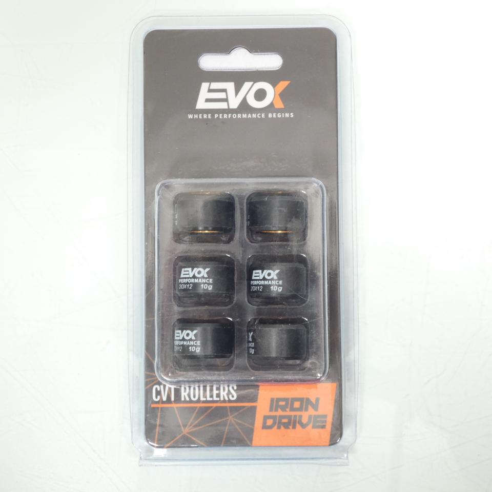 Galet rouleau de variateur EVOK pour scooter Yamaha 125 Majesty 1998 à 2017 20x12 10Grs / 100480086 Neuf