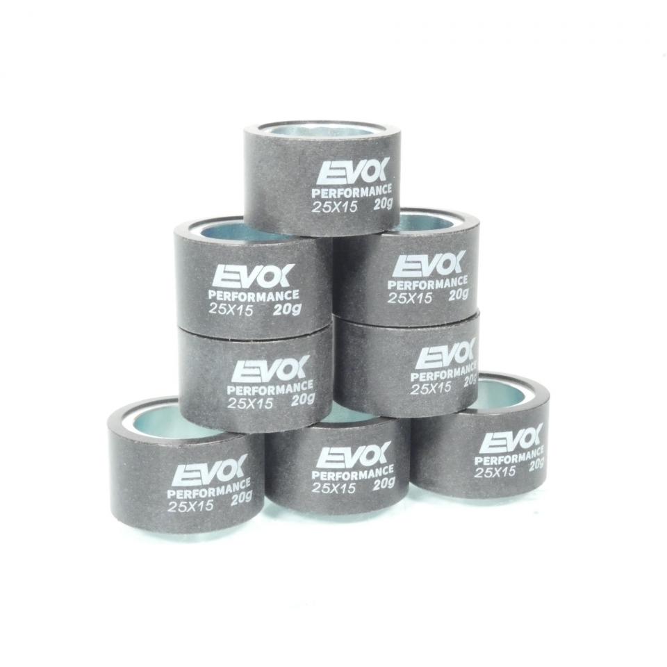 Galet rouleau de variateur EVOK pour scooter Yamaha 500 T-Max 2001 à 2020 25x15 20Grs / 100480145 Neuf