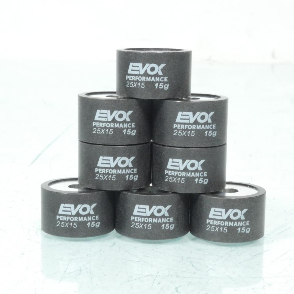 Galet rouleau de variateur EVOK pour scooter Yamaha 500 T-Max Black Max-Night Max 2007 25x15 15Grs / 100480142 Neuf
