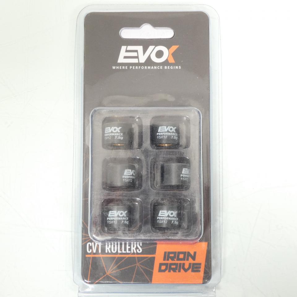 Galet rouleau de variateur EVOK pour scooter Yamaha 50 Slider 2020 15x12 7.5Grs 100480013 Neuf