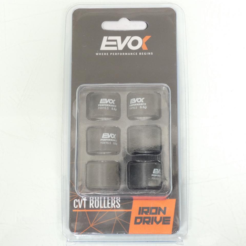 Galet rouleau de variateur EVOK pour scooter Aprilia 50 SR Motard 2012 à 2017 19x15.5 5.5Grs 100480060 Neuf