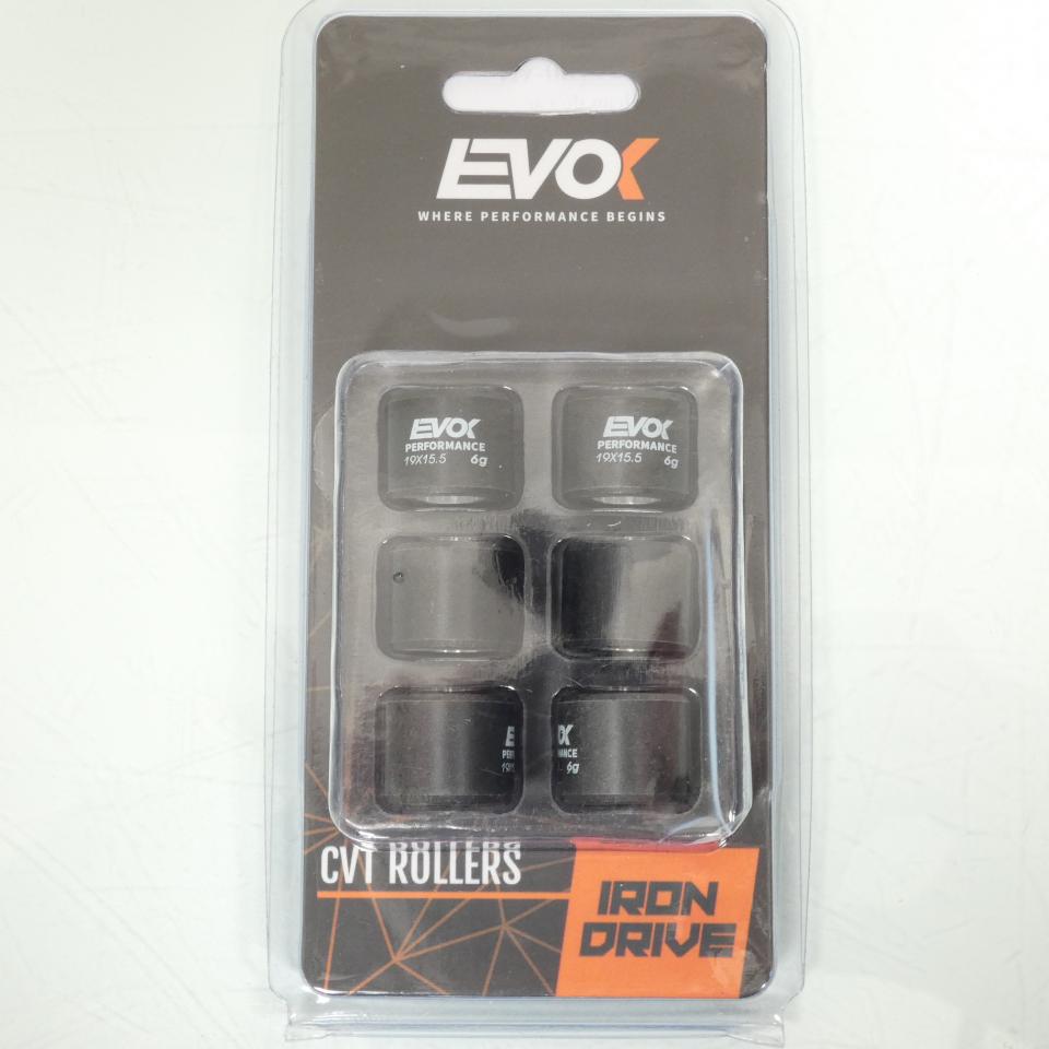 Galet rouleau de variateur EVOK pour scooter Gilera 50 Runner 2000 à 2020 19x15.5 6Grs / 100480062 Neuf