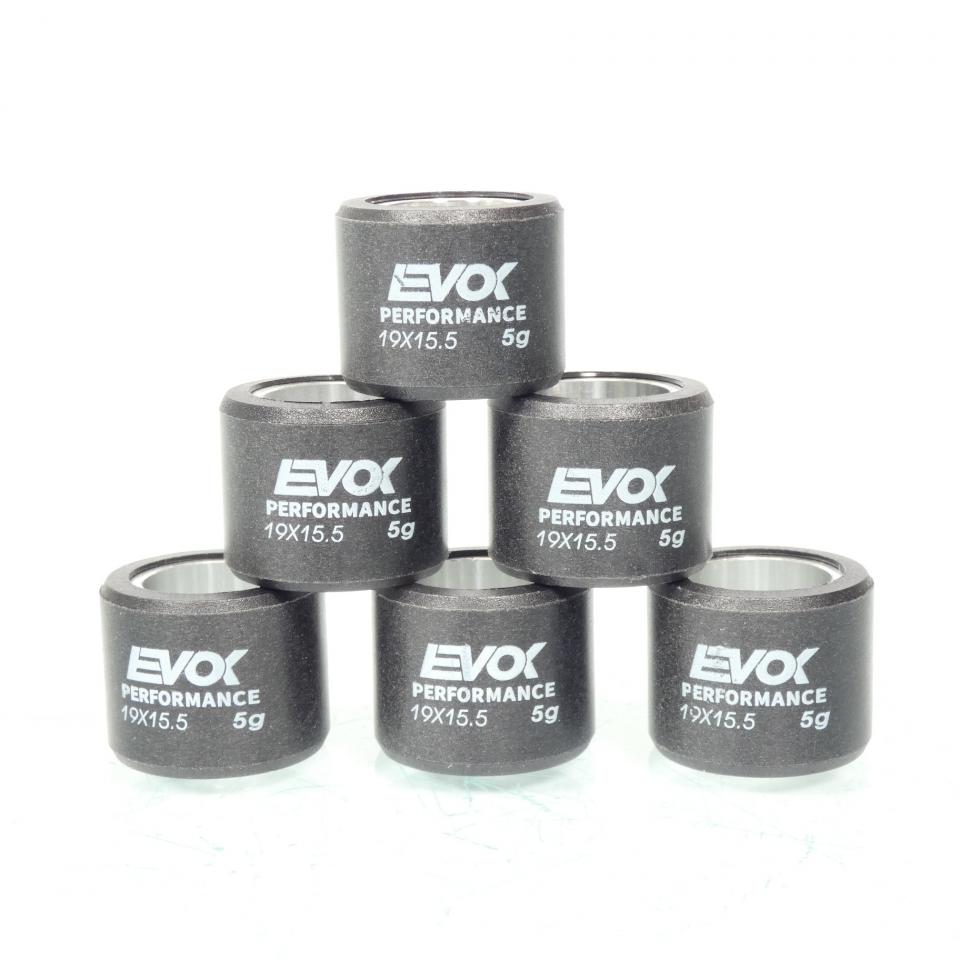 Galet rouleau de variateur EVOK pour scooter Gilera 50 Runner 2000 à 2017 19x15.5 5Grs / 100480058 Neuf