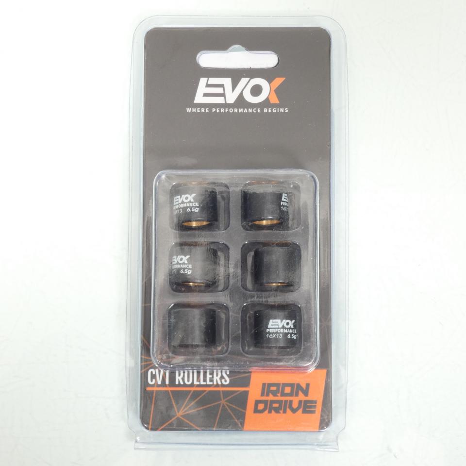 Galet rouleau de variateur EVOK pour scooter Peugeot 50 Trekker 2017 16x13 6.5Grs / 100480028 Neuf