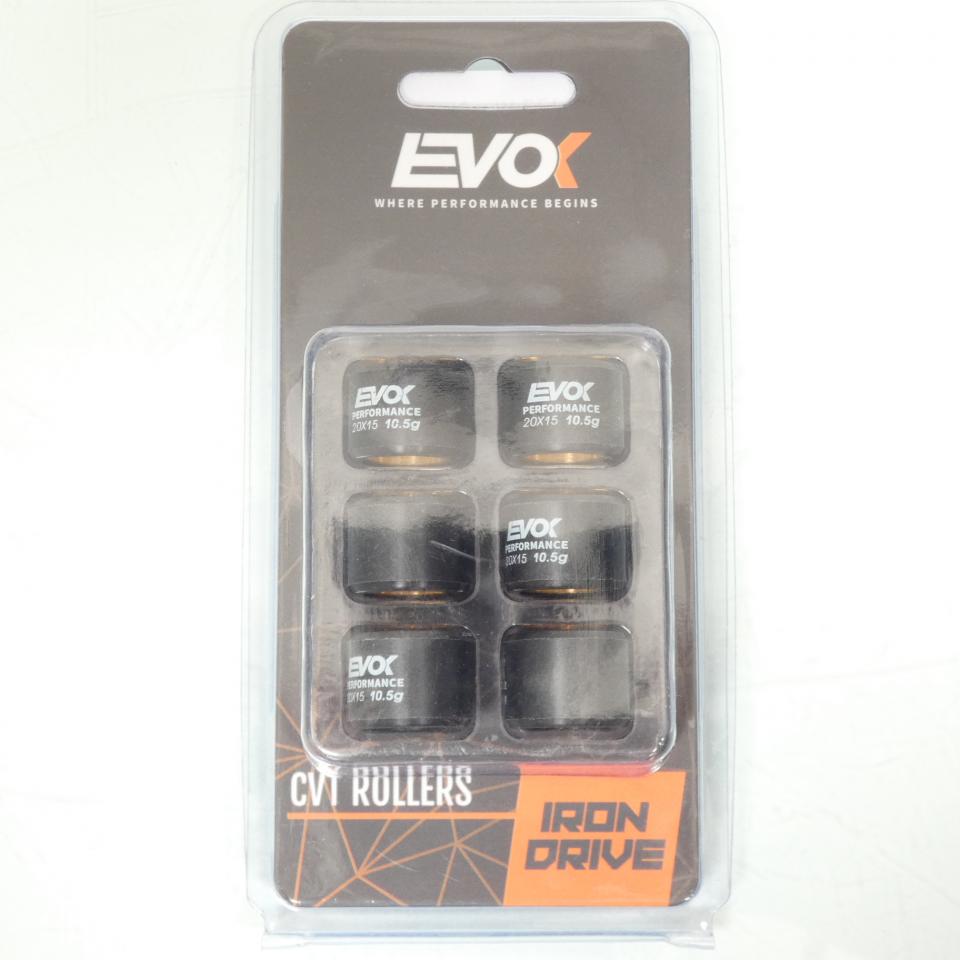 Galet rouleau de variateur EVOK pour scooter Honda 125 SH 2001 à 2020 20x15 10.5Grs / 100480095 Neuf