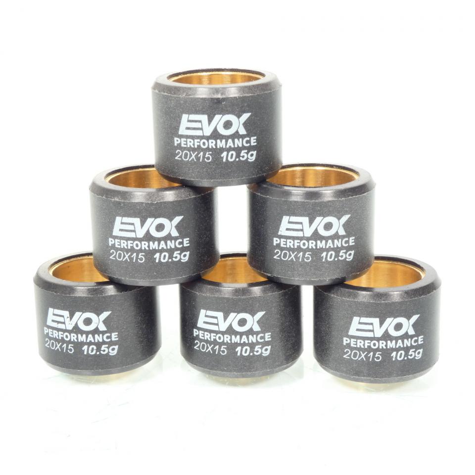 Galet rouleau de variateur EVOK pour scooter Honda 125 SH 2001 à 2020 20x15 10.5Grs / 100480095 Neuf