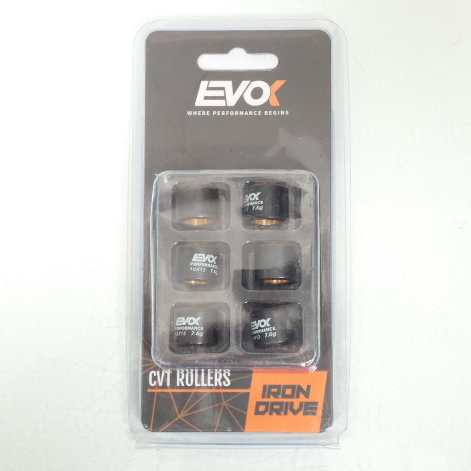 Galet rouleau de variateur EVOK pour scooter Piaggio 50 Typhoon 16x13 7.5Grs / 100480030 Neuf