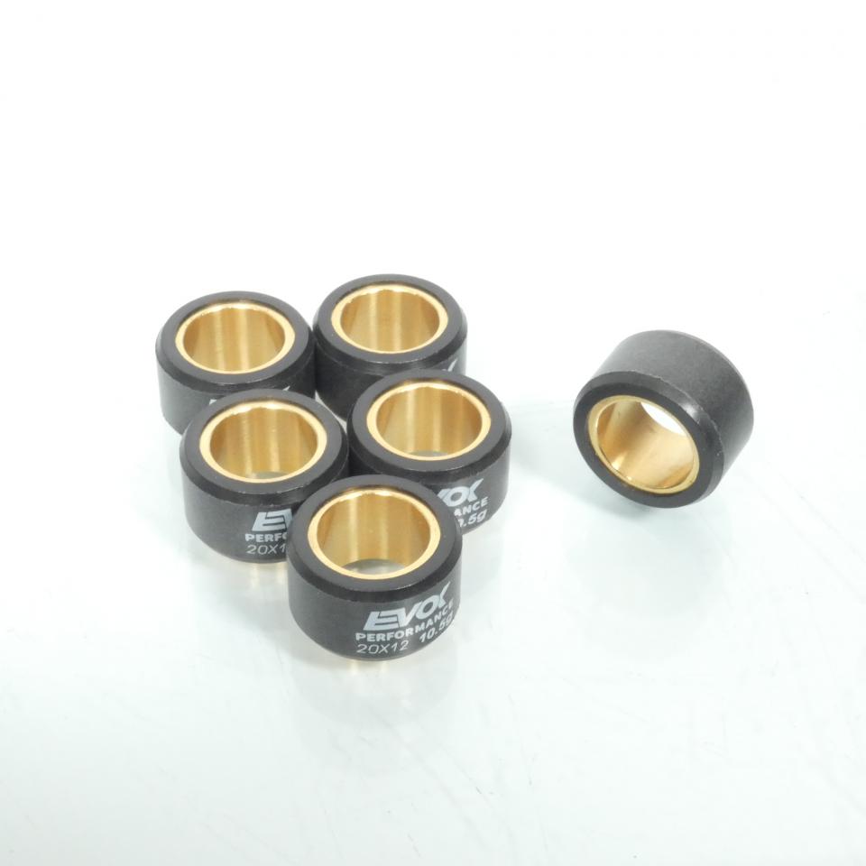 Galet rouleau de variateur EVOK pour scooter Yamaha 125 Majesty 1998 à 2020 20x12 10.5Grs / 100480087 Neuf