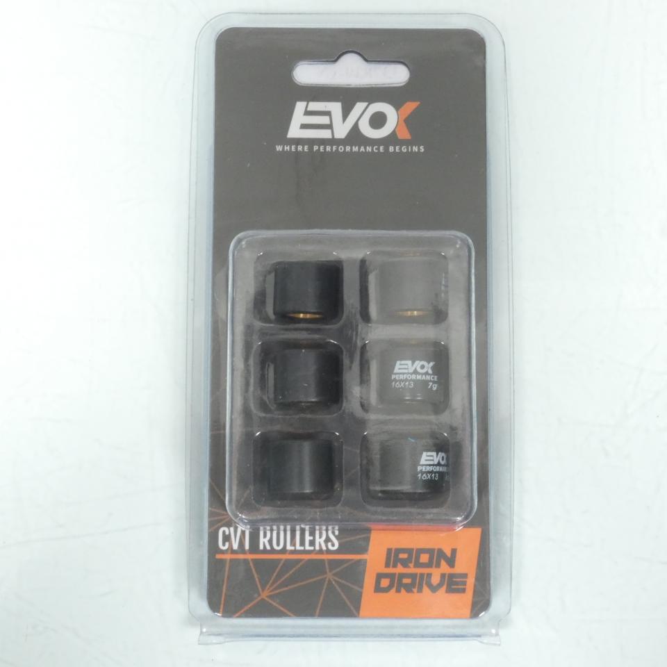 Galet rouleau de variateur EVOK pour scooter Peugeot 50 TKR 2000 à 2003 16x13 7Grs / 100480029 Neuf