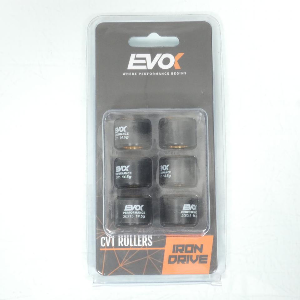 Galet rouleau de variateur EVOK pour scooter Honda 150 PCX 2012 à 2017 20x15 14.5Grs / 100480099 Neuf