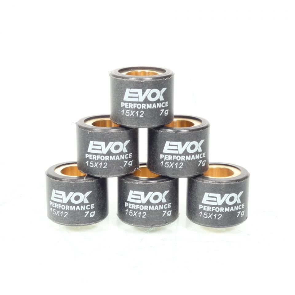 Galet rouleau de variateur EVOK pour scooter Aprilia 50 SR 2020 15x12 7Grs / 100480012 Neuf