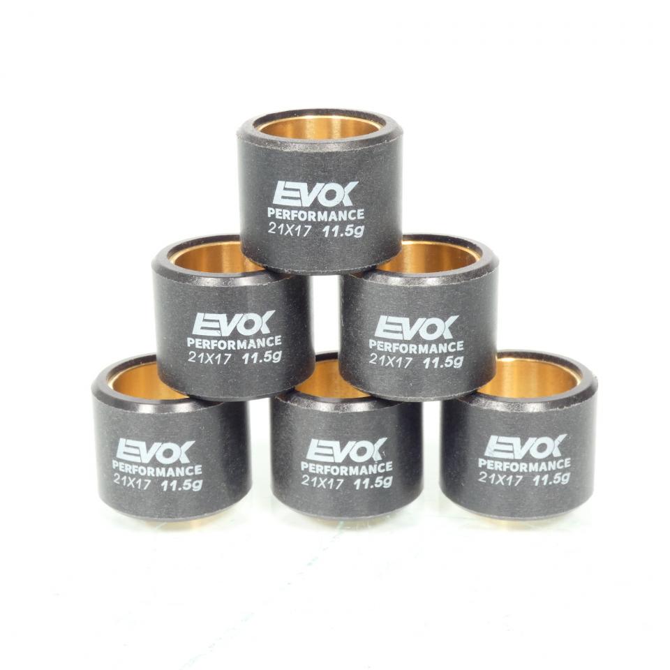 Galet rouleau de variateur EVOK pour scooter Derbi 250 GP1 2006 à 2007 21x17 11.5Grs / 100480116 Neuf