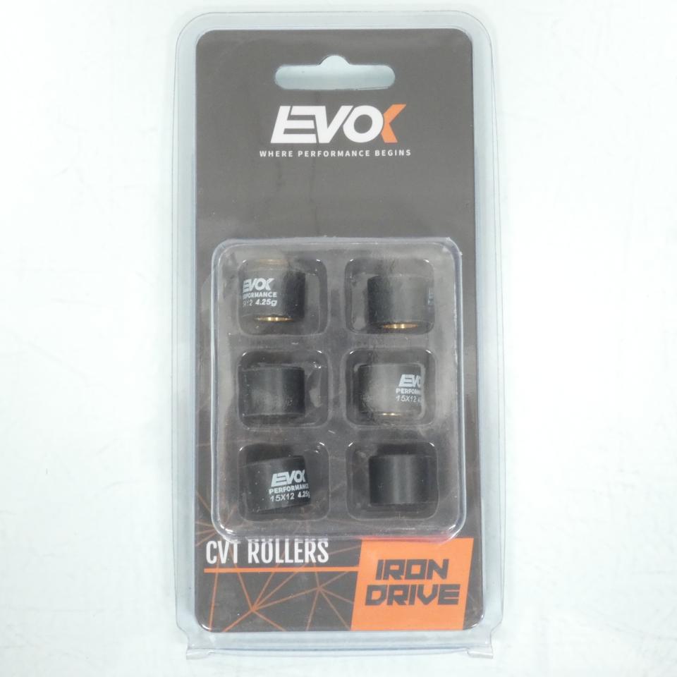 Galet rouleau de variateur EVOK pour scooter Italjet 50 Dragster 15x12 4.25Grs / 100480005 Neuf