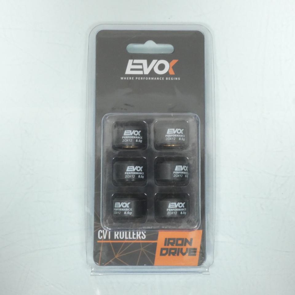 Galet rouleau de variateur EVOK pour scooter Yamaha 125 X-Max 2006 à 2020 20x12 8.5Grs / 100480083 Neuf