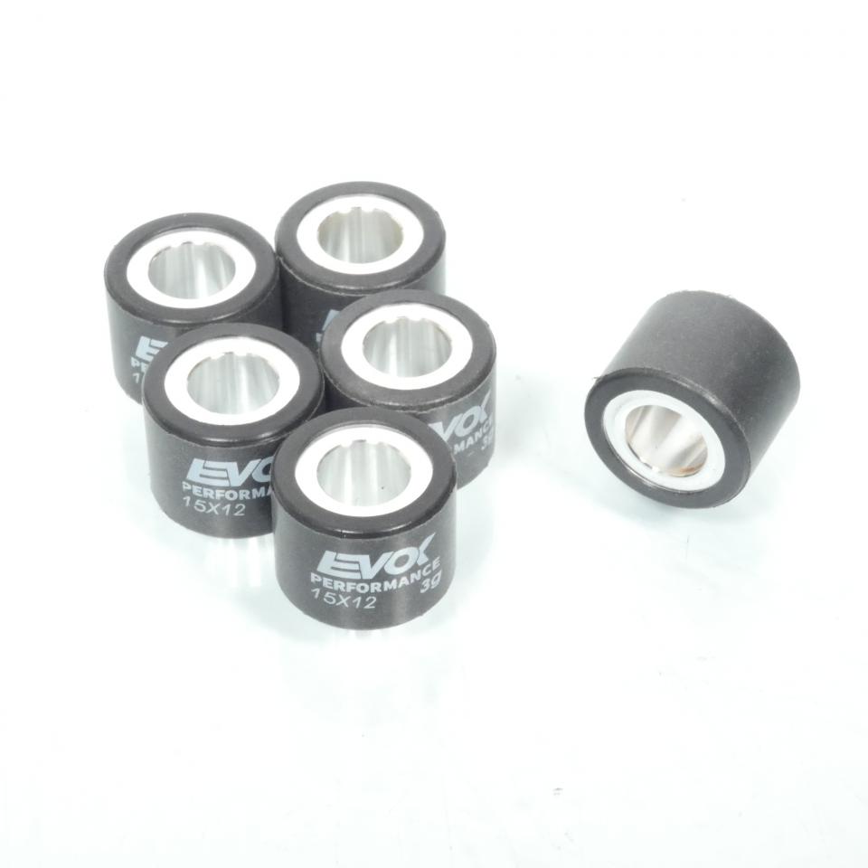 Galet rouleau de variateur EVOK pour scooter MBK 50 Spirit 2017 15x12 3Grs / 100480000 Neuf