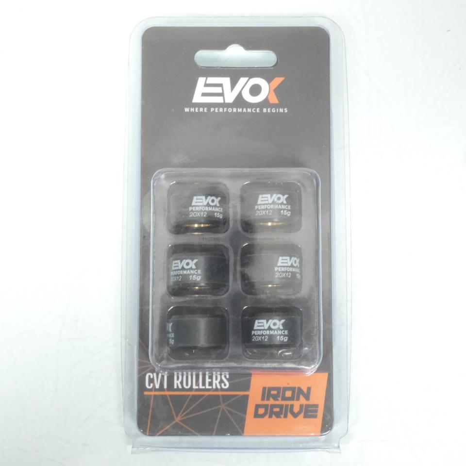 Galet rouleau de variateur EVOK pour scooter Yamaha 250 X-Max R 2005 à 2007 20x12 15Grs / 100480092 Neuf