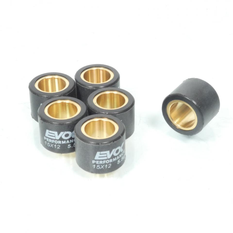 Galet rouleau de variateur EVOK pour scooter Malaguti 50 F10 15x12 5.5Grs / 100480009 Neuf