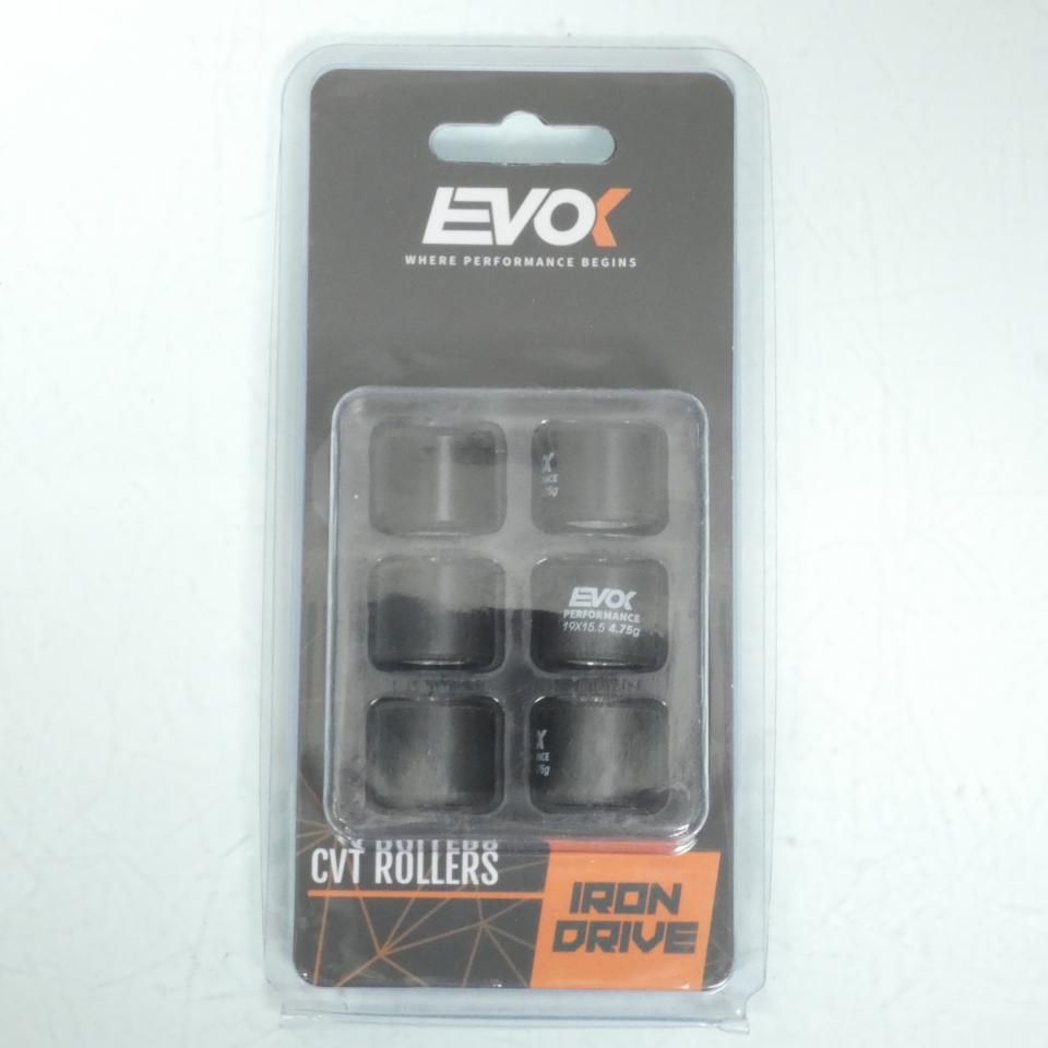 Galet rouleau de variateur EVOK pour scooter Gilera 50 Stalker 2000 à 2020 19x15.5 4.75Grs / 100480057 Neuf