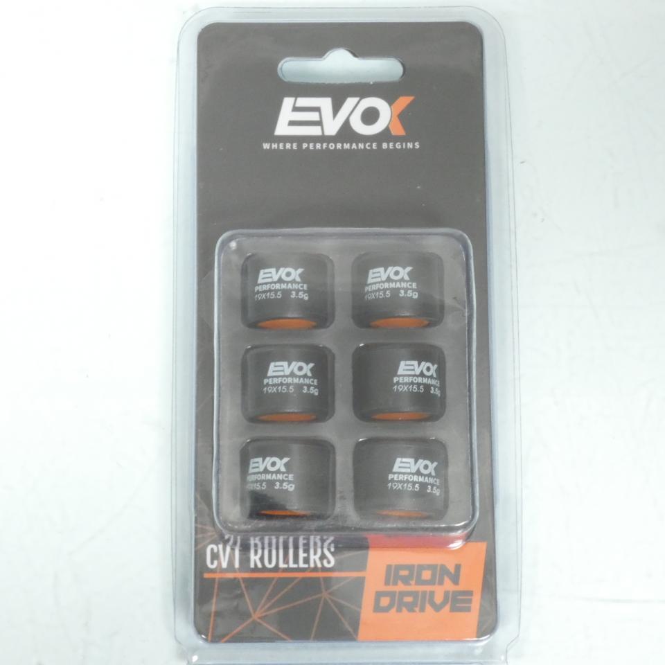 Galet rouleau de variateur EVOK pour scooter Piaggio 50 Fly 2T 2003 à 2020 19x15.5 3.5Grs / 100480052 Neuf