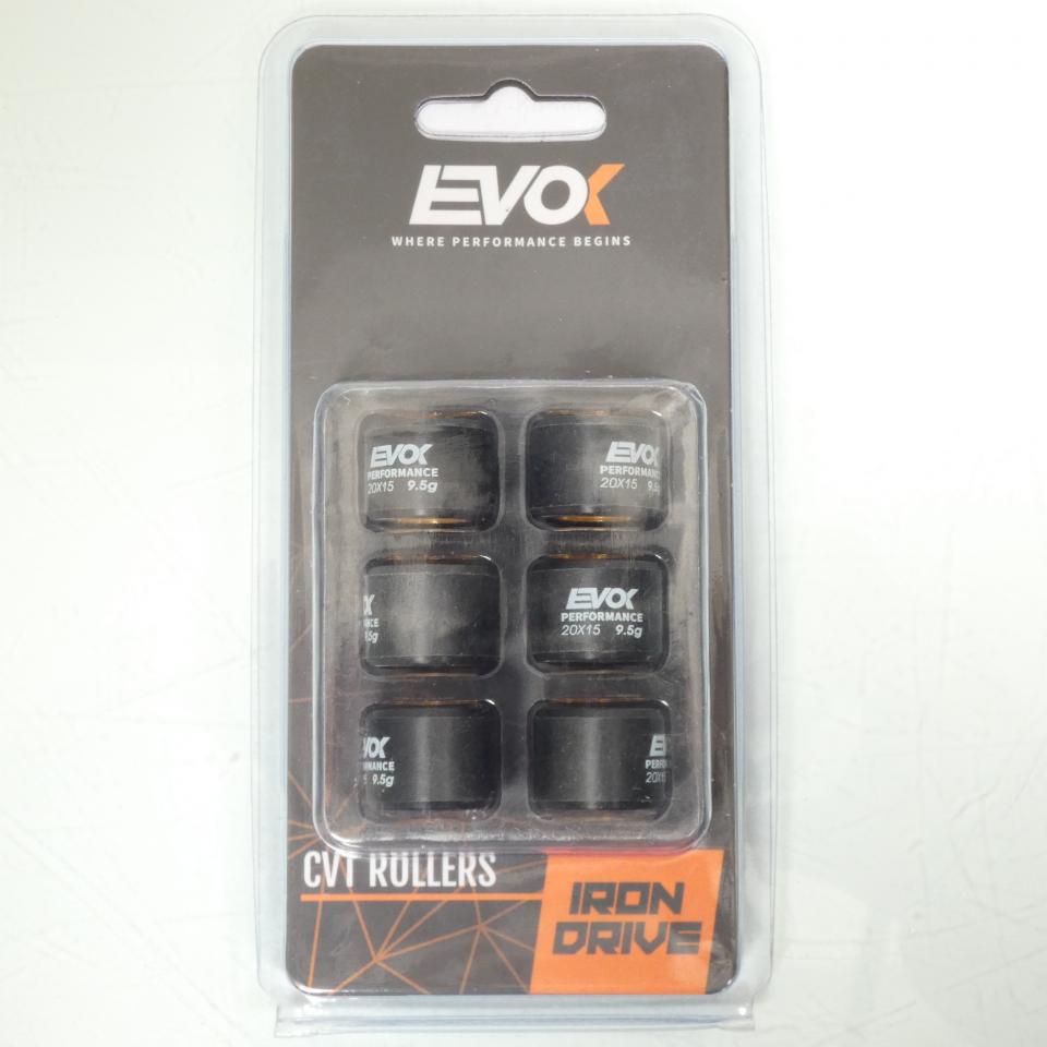 Galet rouleau de variateur EVOK pour scooter Honda 125 PCX 2010 à 2017 20x15 9.5Grs 100480094 Neuf