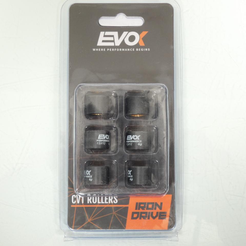 Galet rouleau de variateur EVOK pour mobylette Piaggio 50 Ciao 15x12 6Grs 100480010 Neuf