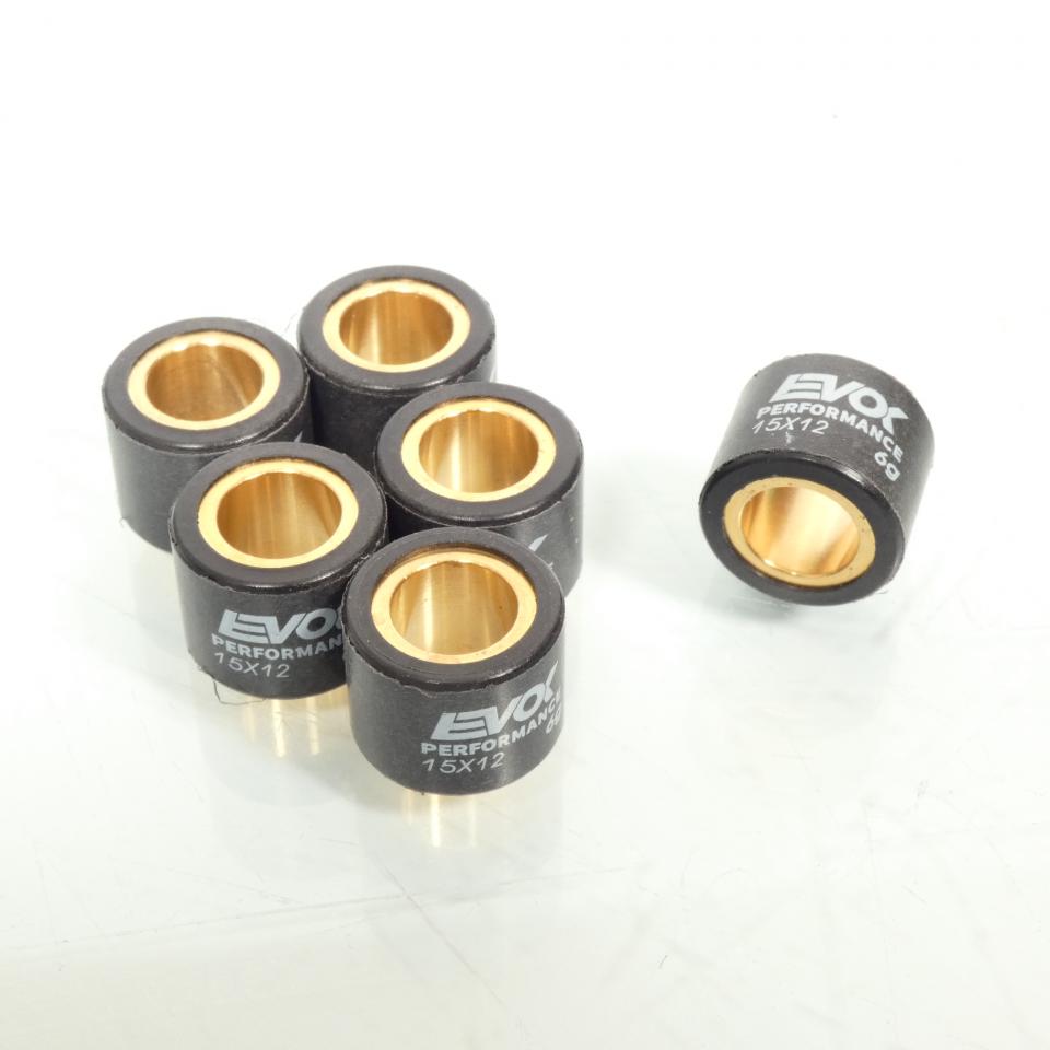 Galet rouleau de variateur EVOK pour mobylette Piaggio 50 Ciao 15x12 6Grs 100480010 Neuf