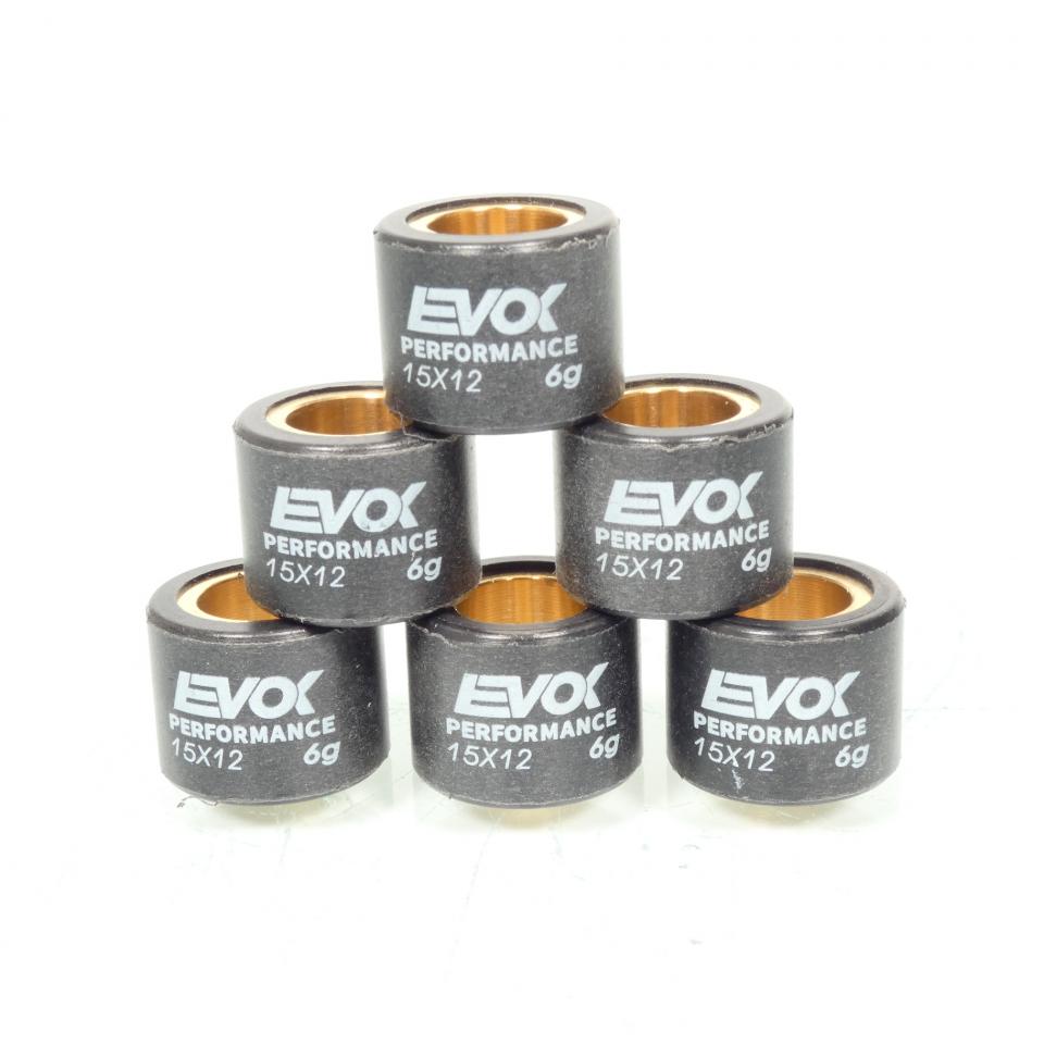 Galet rouleau de variateur EVOK pour mobylette Piaggio 50 Ciao 15x12 6Grs 100480010 Neuf