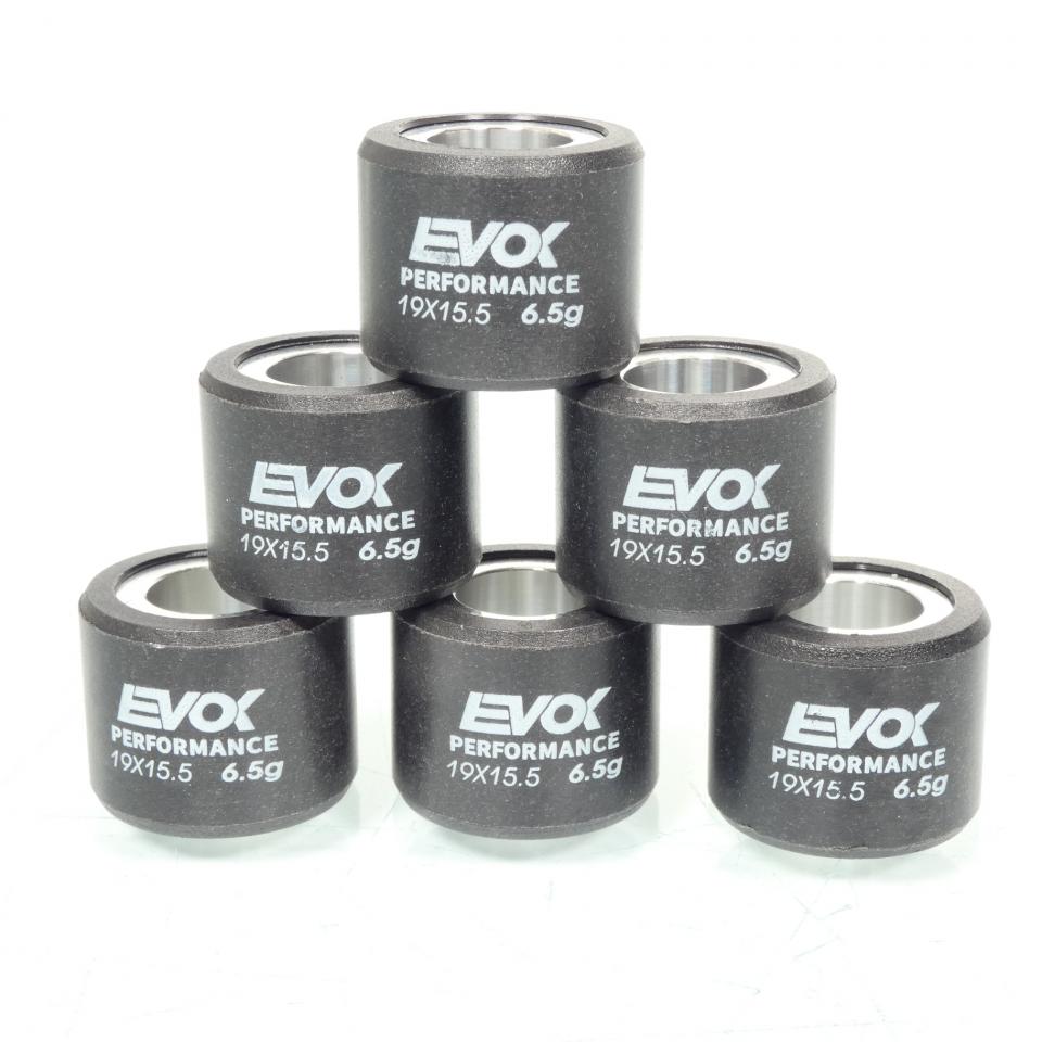 Galet rouleau de variateur EVOK pour scooter Aprilia 50 SR Motard 2T 2012 à 2017 19x15.5 6.5Grs 100480063 Neuf