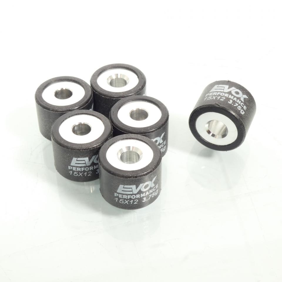 Galet rouleau de variateur EVOK pour scooter MBK 50 Spirit 1996 à 2011 15x12 3.75Grs 100480003 Neuf