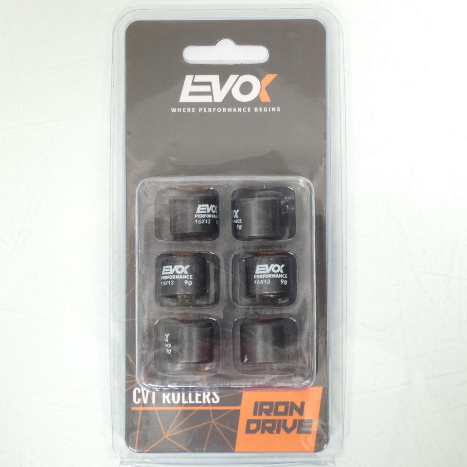 Galet rouleau de variateur EVOK pour scooter Peugeot 50 Trekker 16x13 9Grs 100480033 Neuf