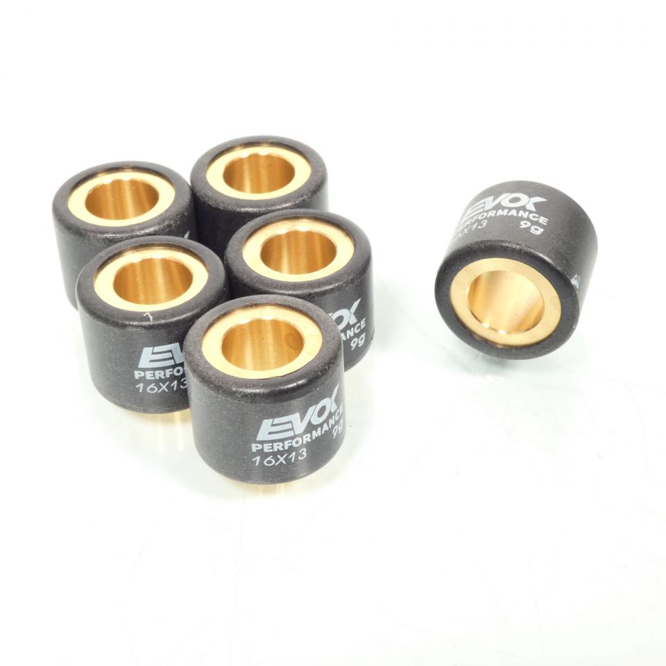 Galet rouleau de variateur EVOK pour scooter Peugeot 50 Trekker 16x13 9Grs 100480033 Neuf