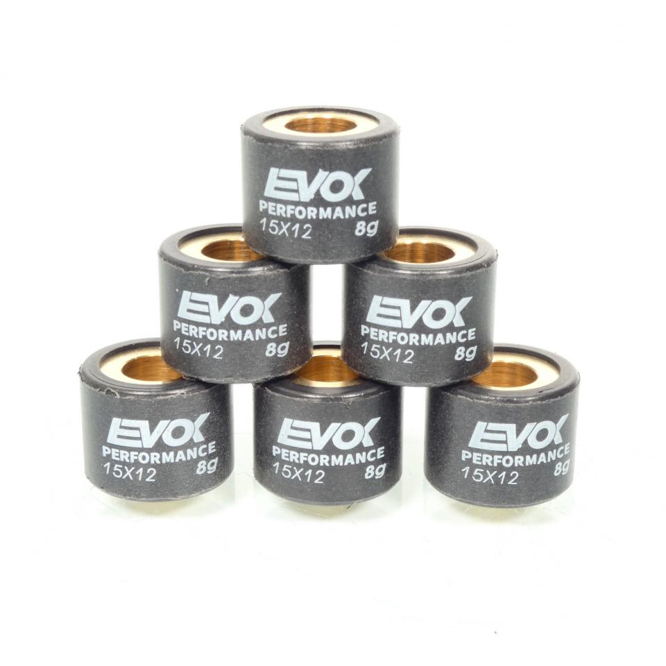 Galet rouleau de variateur EVOK pour scooter Yamaha 50 YW ZUMA 2T 2008 à 2013 15x12 8Grs 100480014 Neuf