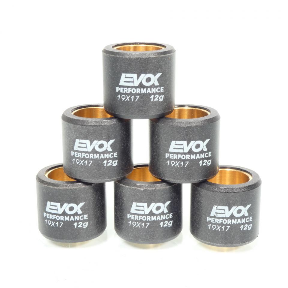 Galet rouleau de variateur EVOK pour scooter Piaggio 125 Beverly 2000 à 2017 19x17 12Grs / 100480078 Neuf
